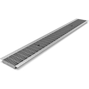 Vodaland Galvanized Stamped Steel Grate B Class 39.4 L x 5.4 Wx .4 H for Use with 4 Inch Internal Trench Drain ADA Rated Vodaland Galvanized Stamped Steel Grate B Class 39.4 L x 5.4 Wx .4 H for Use with 4 Inch Internal Trench Drain ADA Rated