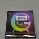 Mini Wireless Speaker with Bluetooth Lamp, Atmosphere Lamp, Wireless Charging, Alarm Clock,Smart LED Table Lamp, Night Light, Birthday Gifts for Girls Boys Party Aged 4-12 (White)