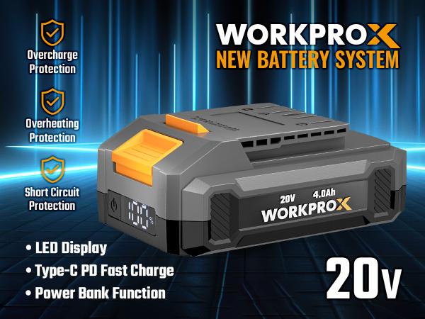 WORKPRO 20V Lithium Battery Charger