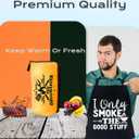 Grilling Smoker Apron & BBQ Blanket Accessories Gifts for Husband, Funny Christmas & Birthday Barbecue Accessories Tools Gifts for Men Who Have Everything (Black)