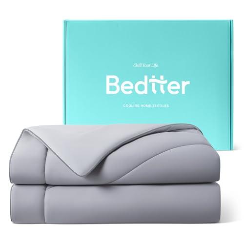 Bedtter® Luxe Cooling Comforter Twin/Twin XL, Cooling Blanket for Hot Sleepers, Q-Max>0.46 Sorona and Tencel Filling, Double-Sided Cold Breathable Lightweight Blanket, 68"x90", Gray Bedtter® Luxe Cooling Comforter Twin/Twin XL, Cooling Blanket for Hot Sleepers, Q-Max>0.46 Sorona and Tencel Filling, Double-Sided Cold Breathable Lightweight Blanket, 68"x90", Gray