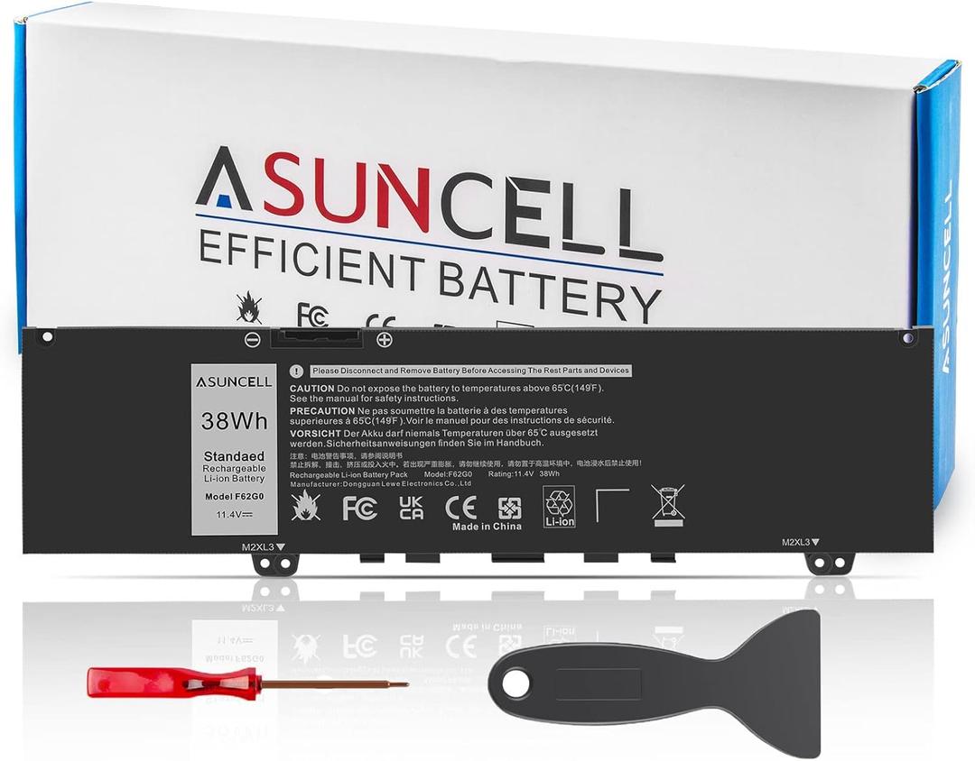 ASUNCELL 38Wh F62G0 Battery for Dell Inspiron 13 7000 7373 7386 2 in 1 Series Vostro 13 5000 5370 13-5370 P83G P87G P91G Series F62GO 39DY5 RPJC3