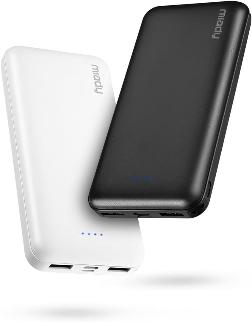 Miady 2-Pack Portable Charger, 22.5W 10000mAh Fast Charging Power Bank has Dual USB, Type C in&Out Slim Lightweight Battery Pack Compatible with iPhone 16/15/14, Galaxy S24/22, iPad, Android, Tablets