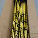 Fiberglass Fence Posts 50" - 30 PCS, Electric Fence Posts with Adjustable Clips & Metal Spikes, Step in Fence Post for Patio, Garden, Lawn