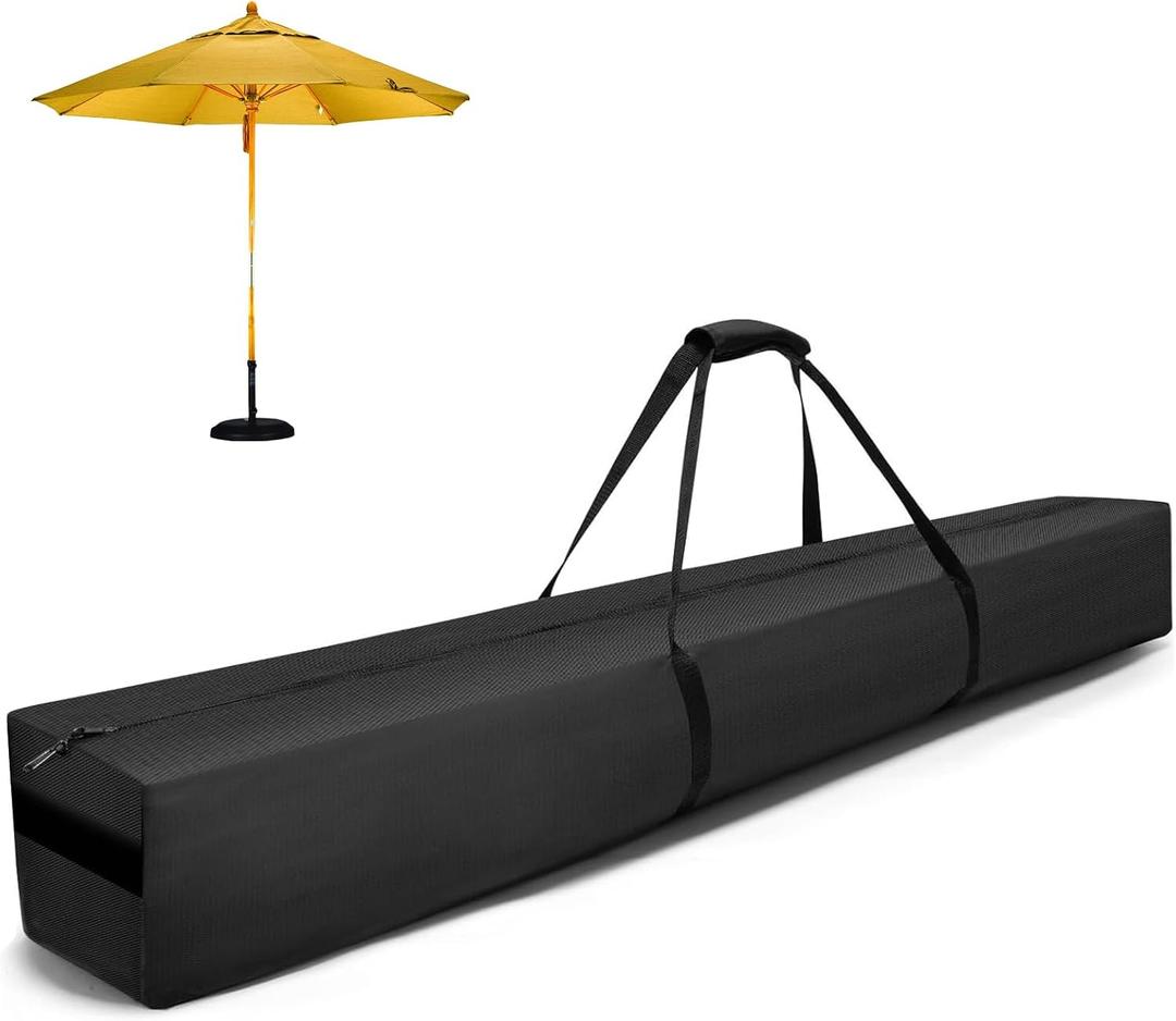 Patio Umbrella Storage Bag 67 Inch Waterproof Oversized Outdoor Beach Umbrella Carrying Bag (Black)