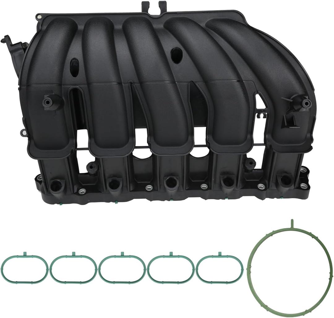 MITZONE Engine Intake Manifold with Gasket Compatible with 2006-2014 Volkswagen Beetle Convertible Golf Jetta Wagon Passat Rabbit SportWagen 2.5L 5 Cylinder Part# 07K133201M 07K133201F 07K133201K