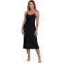 Women's Full Slip for Under Dresses Sexy Long Sleeveless Nightgown Cami Dress Large
