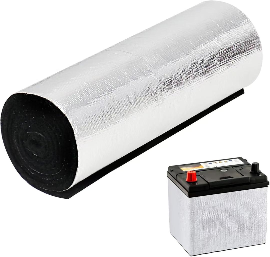 Battery Insulation Kit, Car Battery Insulation Blanket ,Car Battery Wrap for Cold Weather, Preserve Against Radiant Heat, Acid Neutralization, and Easy Installation, 40"x7" (Thickness 3mm, 1)