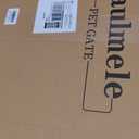 Metal Freestanding Dog Gates with Door for Outdoor Indoor,80'' Extra Wide 32'' Tall Free Standing Dog Gate for Doorways,Large Openings,Deck,Yard,Foldable Safety Pet Fence(Black,4 Panels)