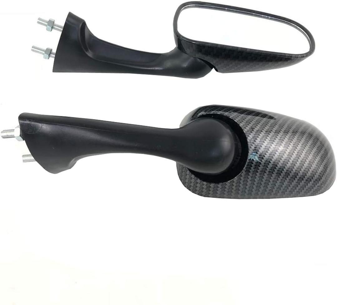 Motorcycle Rearview Miror Replacement Side Mirror for CBR NSR VFR RVF 250 400 NC23 29 30 35 MC18 19 21 22 28 Black (Carbon)