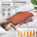 VAAGHANM Heating Pad: 33 x 17 inches Electric Heating Pad for Back -Extra Large Heat Pad for Shoulder/Neck/Knee/Arms - Upgraded 6 Timer & 6 Temperature Controller -Auto Shut Off- Gift for Mom