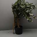 JUSTOYOU Olive Trees Artificial Indoor, 6FT Tall Faux Olive Tree Artificial Plants Potted Tree with Wood Branches and Fruits for Living Room, Bedroom, Office Modern Home Decor