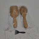 VICKYLEE Natural Wooden Hair Combs set 2 in 1 Bamboo Bristle Detangling Hairbrush for Elderly Adults,Man,Woman Reduce Frizz, Massage Scalp for Straight Curly Wavy Dry Wet Thick or Fine Hair