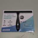 All-Purpose Stainless Steel Shower Squeegee for Shower Glass Door with Adhesive Hook, Bathroom Cleaner Tool Household Window Mirror Squeegee for Glass Doors, Cleaning Tile Wall, Car, 10 inch, Black