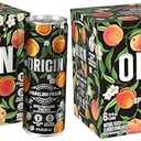 ORIGIN Organic & Non-GMO Peach Flavor Sparkling Water, 12 Fl Oz, Recyclable Aluminum Cans (6 Count) (Pack of 4), EXP 10/31/2025