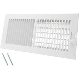 14 x 6 Inch [Duct Opening] Air Vent Covers for Wall or Ceiling - High Airflow 2 Way Steel Ventilation - Adjustable Wall/Ceiling Register, 15-3/4 Inch x 7-3/4 Inch [Overall Dimensions]