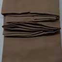 RYB HOME Farmhouse Curtains Blackout - Light Block Thermal Insulated Curtains for Kitchen Cafe Bar Bedroom with Back Tab Top Versatile Hanging, Width 42 x Length 45, Mocha, 2 Panels