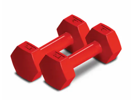 RBX 6LB Pair Hex Dumbbell 3LB EA Red