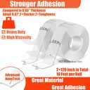 Double Sided Heavy Duty Extra Strong Adhesive Removable Tape - 1.2 & 2 Inch x 20 feet - Nano Tape for Poster Carpet Picture Hanging Strip Rug Wall Outdoor - Multipurpose Clear Mounting Tape