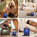 CVHOMEDECO. Moroccan Electric Wax Melt Warmer Decorative Candle Warmer Burner for Scented Candles, Wax Melts and Tarts to Freshen Room, Idea for Home and Office Decor., Square, Cobalt Glass