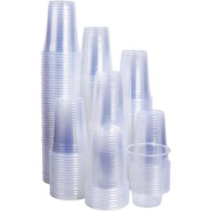 TashiBox 7 oz Clear Plastic Disposable Cold Drink Party Cups (200 Count)