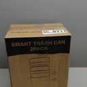 2 Pack 2.7 Gal Bathroom Trash Can with Lid, Automatic Trash Can Small Smart Garbage Can Touchless, Slim Motion Sensor Waterproof Plastic Trash Bins for Bedroom Office Kitchen Toilet Black