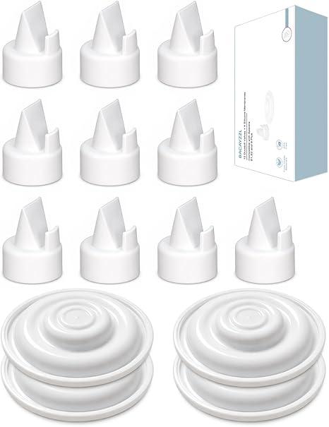 BACAYZZL Pump Parts Compatible with Spectra S1 S2 9 Plus Synergy Gold, Not Original Spectra Replacement Pump Parts, Include 10 Duckbill Valves & 4 Silicone Membranes