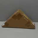 Flag Display Case for 3' x 5' Flag, American Flag Shadow Box with HD Tempered Glass and Wall Mount, Folded Triangle Flag Holder Frame for Small Flag (Not for Burial Flag) - Black Walnut