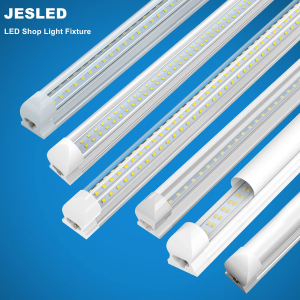 ETL T8 LED Shop Light Fixture 6FT 5000K 6000K Linkable Tubes, 4 Pack