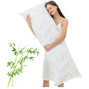Primesoft Full Body Pillow with Removable Pillowcase for Adults,（Memory Foam Filling）（Long Pillow for Side Sleepers） （Fluffy and Firm）（Adjustable Filling）（20×54 Inch，White）