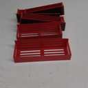 6 Pack Magnetic Spice Storage Rack Organizer for Refrigerator and Oven, Red Fridge Organizers and Storage