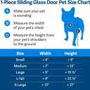 PetSafe 1-Piece Sliding Glass Pet Door for Dogs & Cats - Adjustable Height up to 80 11/16"- Medium, White, No-Cut DIY Install, Aluminum Patio Panel Insert, Great for Renters or Seasonal Installation