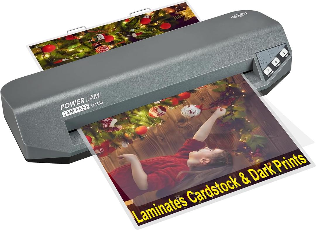 SINCHI 13" Commercial Laminator | 310 Mil, 4-Roller, 48s Warm-Up, 17s/Sheet, Heavy Duty No-Jam Design, Works with Cardstock & Dark Prints, Includes 10 Sheets, Ideal for Office, School & Business