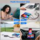 6 in 1 Multiple Charging Cable, 2Pack 6Ft Multi Chargers Cord for All Devices Braided USB A/C to Lightning/Type C/Micro USB Ports Universal Charger Cable for iPhone Series/Samsung/Tablets/PS and More