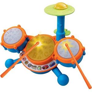 VTech KidiBeats Kids Drum Set, Orange