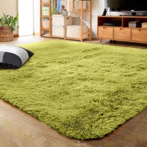 LOCHAS Ultra Soft Indoor Modern Area Rugs Fluffy Living Room Carpets for Children Bedroom Home Decor Nursery Rug 4x5.3 Feet,Green