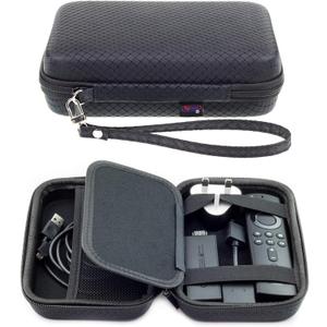 Hard Carry Case for Amazon Fire TV Stick 4K / Fire TV Stick Remote Control Cables and Charger - Protective Portable Travel Hard EVA Cover Shockproof Storage Bag Pouch, Black