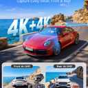 4K+4K Dash Cam, Free 128GB Card, 5.8GHz WiFi6 - up to 20MB/s