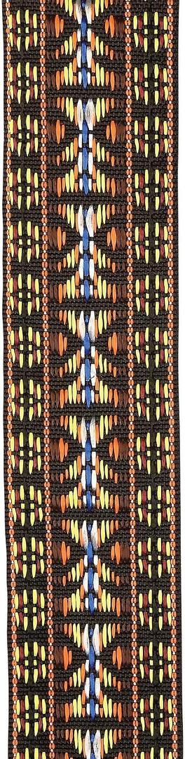 D'Addario Guitar Strap GTR ST, AQR HOOTENANNY, YL/BN