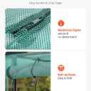 VEVOR Crop Cage, 9.5 x 6.36 x 6.36 ft Plant Protection Tent with Zippered Door, Wind-Resistant Tall Crop Cage, Easy to Install, Outdoor Raised Bed Cover, Tomato Plant Netting for Garden Patio Lawn
