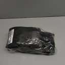 METRONIC Small Black Paper Bags 5.25x3.75x8 50 Pack, Kraft Bulk Gift Bag with Handles Recycled for Birthday Party Favors, Retail Shopping Goody Grocery Business