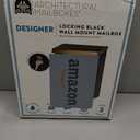 Architectural Mailboxes Designer Locking, Vertical Wall-Mounted Mailbox for Outside, Modern Metal Galvanized Steel Medium Mail Box with Lock and Key Drop Box, Black with Optional Mail Emblem