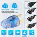 Relaxweex 50 Amp to 20 Amp 240V RV Distribution Adapter Compatible with NEMA 14-50P to 6-20/15R or 5-20/15R, 50Amp 4 Prong to 15/20Amp 3 Prong Adapter for Generator Welder Dryer EV Charger