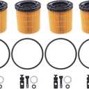 MOTOKU Pack of 4 Oil Filter w/Seals for Kia Rio K5 Sorento for Hyundai Accent Sonata Venue Elantra Kona Santa Fe 1.6L 2018-2023 26350-2M000