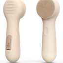 Silicone Face Scrubber, NgraCoola CLIE 2.0 Facial Cleansing Brush, Rechargeable, Waterproof Face Scrub Brush for Cleansing, Exfoliating, Massaging, Electric Facial Exfoliator for Women and Men - Oat