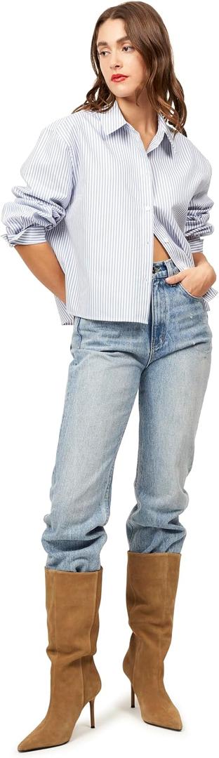 Equipment Womens Kassiana Button Down Shirt - Striped Collared Shirt for Women  Medium, Blue
