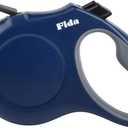 Fida Retractable Dog Leash, 16ft Heavy Duty Pet Walking Leash for Small/Medium Dog or Cat up to 44 lbs, Tangle Free. One-Hand Brake (Medium, Navy Blue)