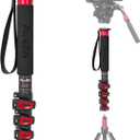 Avella C325 58 Inch Carbon Fiber Camera Monopod Professional Telescopic Monopods for Canon Nikon Sony Olympus Panasonic DSLR Camera Black