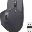 Rapoo MT760 MultiDevice Wireless Mouse, Bluetooth 5.0 and 2.4G MultiMode Connection, Up to 4 Devices, 11 Programmable Buttons, 4K DPI, 90 Days Battery Life, PC, Matte Black