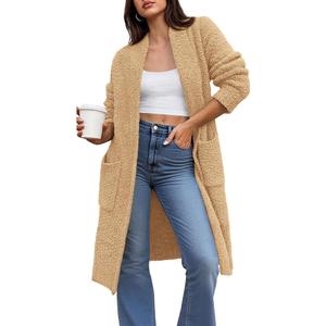 BTFBM Long Cardigans for Women Trendy Fall 2025 Open Front Long Sleeve Oversized Sweaters Casual Knit Winter Coats XL